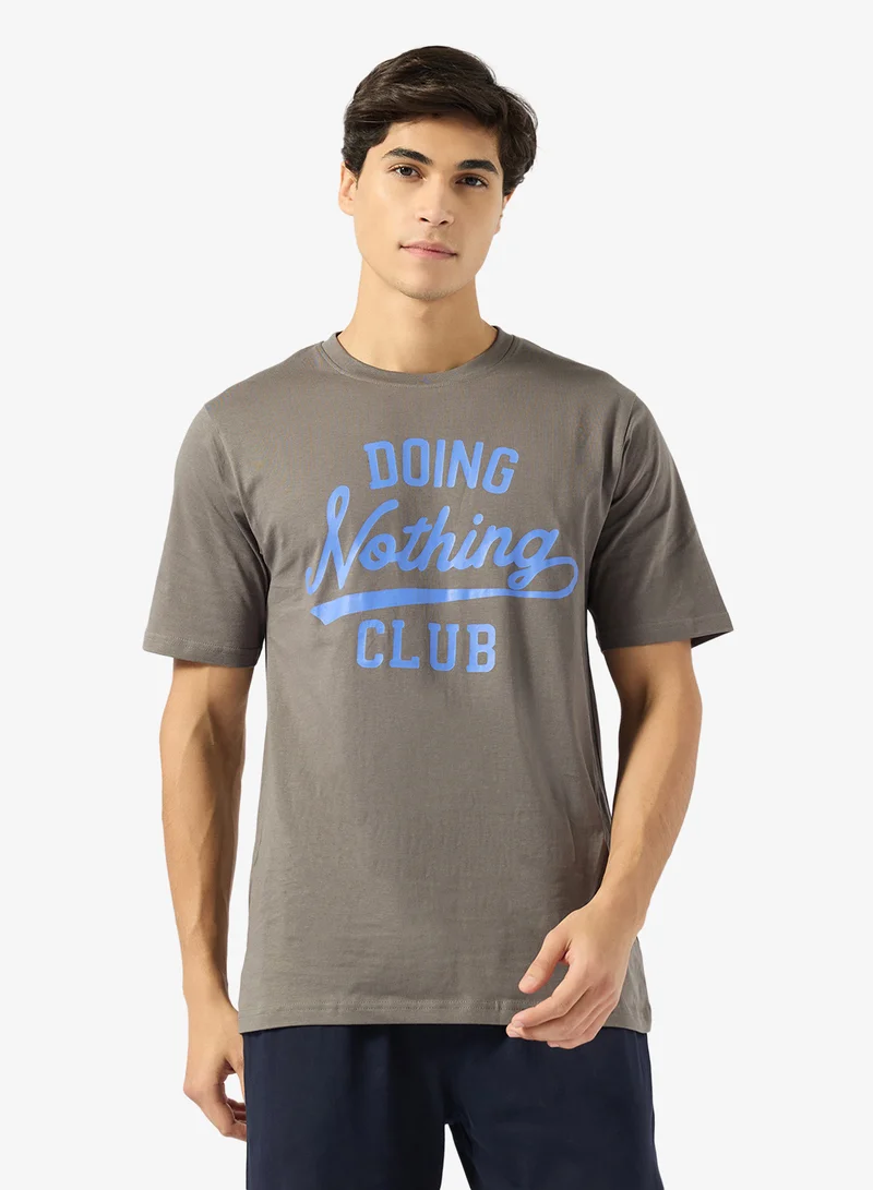 سفنتي فايف طقم تي شيرت وبنطلون بقصة عادية